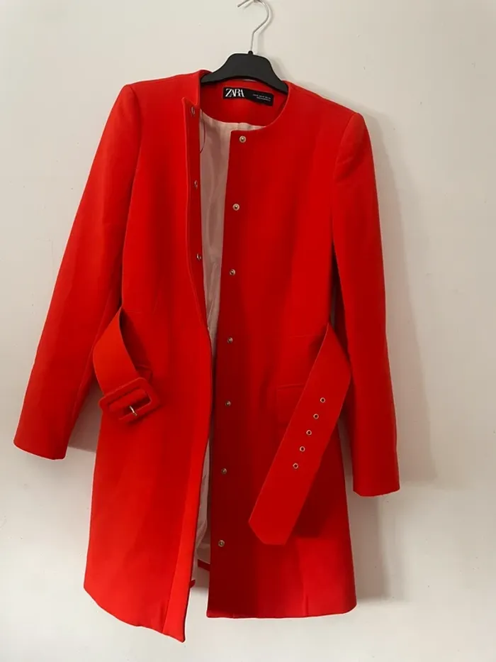 Zara robe veste blazer tailleur ceinturée taille XS - photo numéro 9