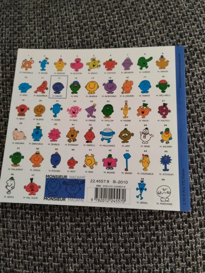 Livre Monsieur Inquiet - photo numéro 2