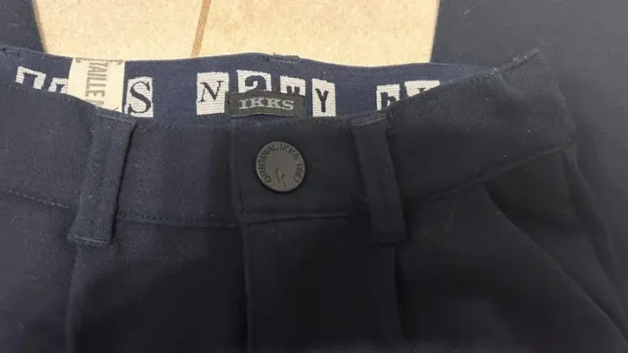 Pantalon forme chino navy en maille garçon IKKS 5 ans - photo numéro 7