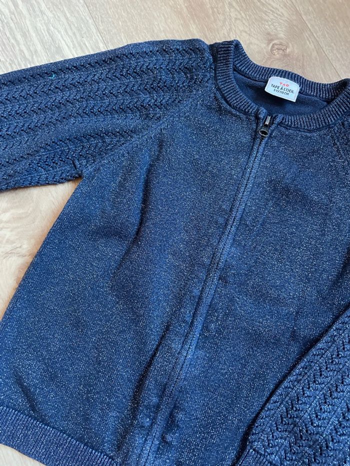Gilet zippé bleu marine pailleté fille de Tape à l’œil en 5 ans - photo numéro 2