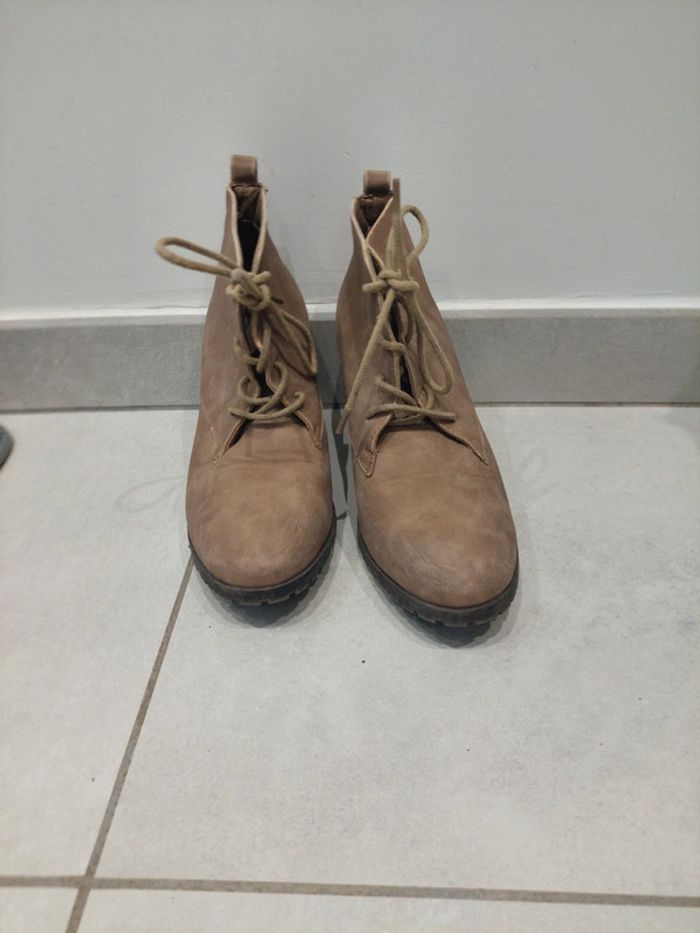 Bottines femme marron t38 - photo numéro 2
