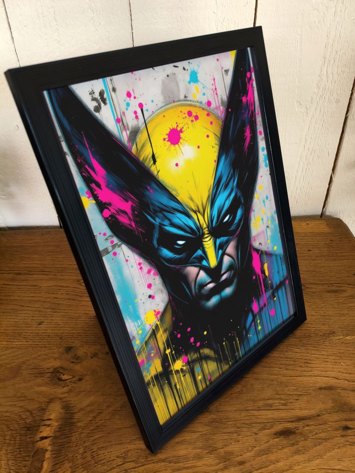 Poster Affiche A4 (21 × 29,7 cm) super-héros fluo – Déco murale pop art inspirée de l’univers comics - photo numéro 2