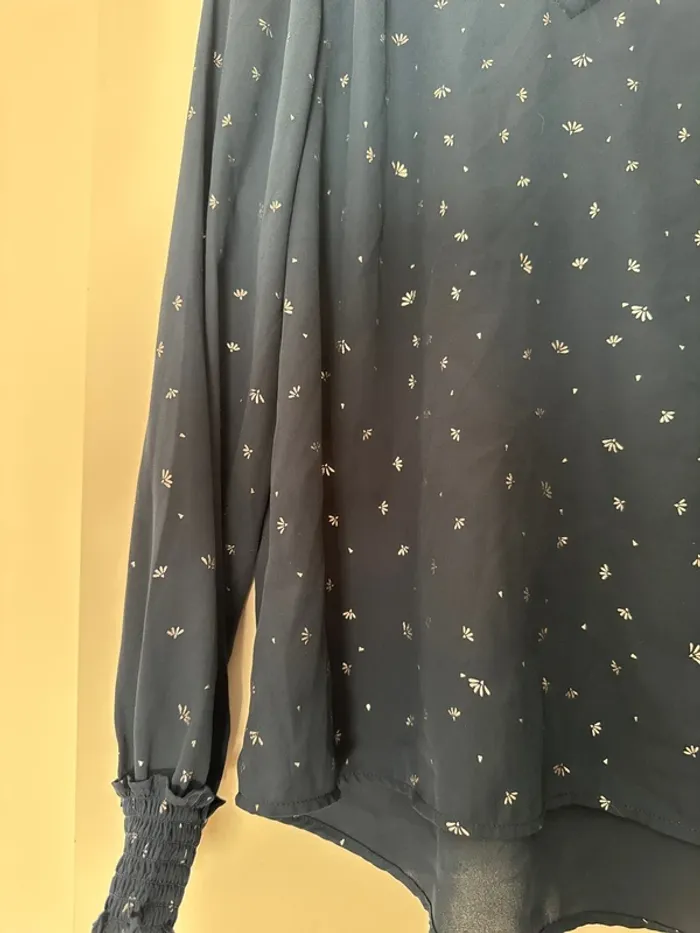 Blouse Cache Cache bleue marine - photo numéro 3