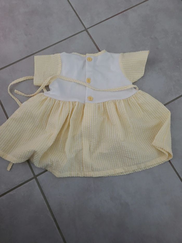 Robe jaune et blanche à carreaux - photo numéro 2