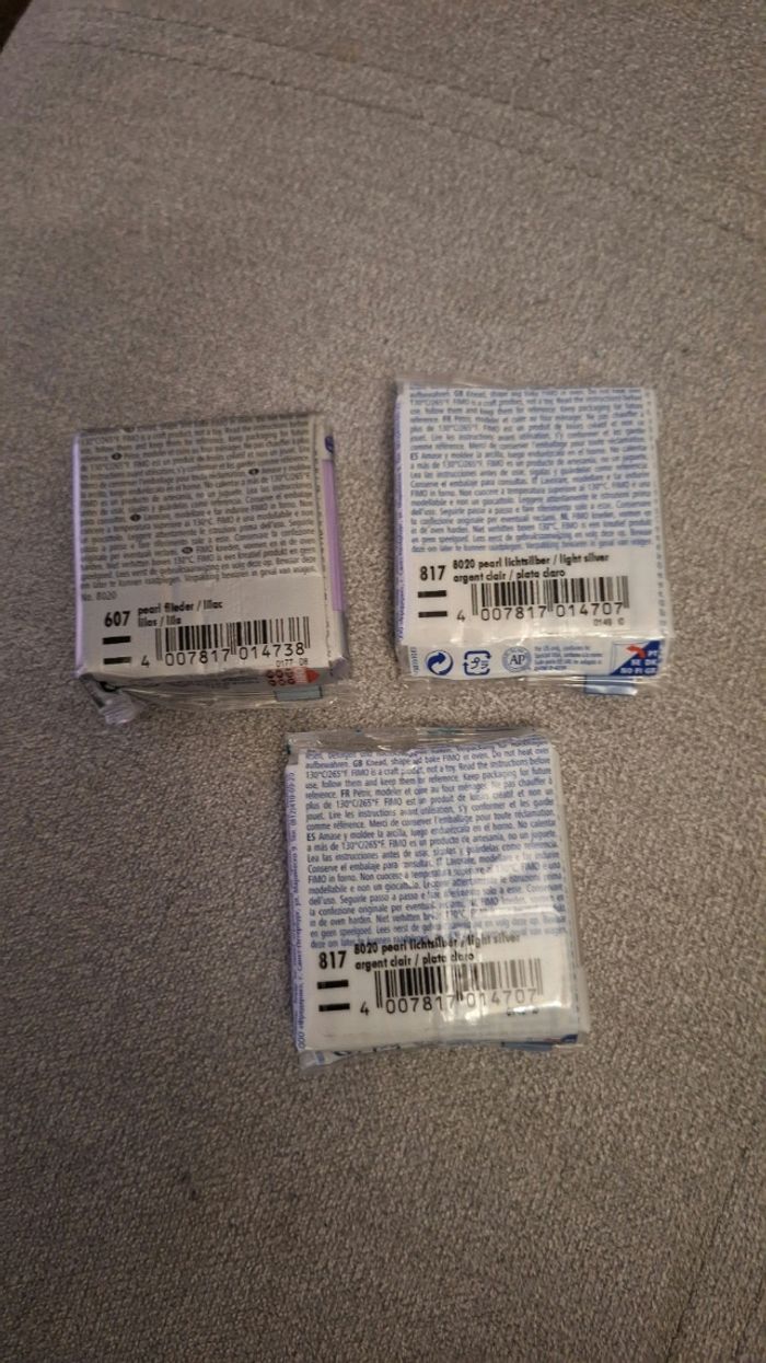 Lot de 3 pâtes fimo effect nacré - photo numéro 5