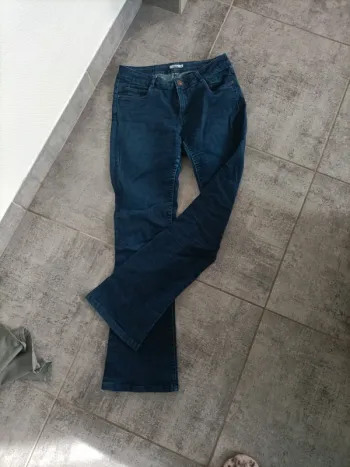 J'eans trompette bleu stone