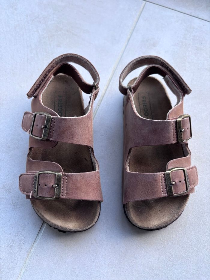 Sandales à scratch friboo marron taille 27