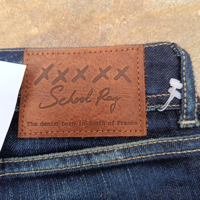 Jeans taille basse coupe droite School Rag Neuf taille 34 FR Bleu Indigo - photo numéro 4