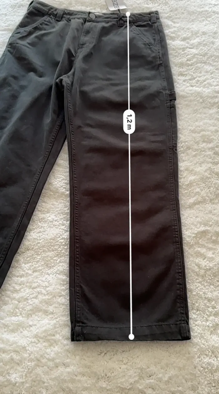 Jean Cargo BZB - Coupe Droite - Vert Kaki Foncé limite noir - Taille 44 - Neuf - Valeur 25€ - photo numéro 10