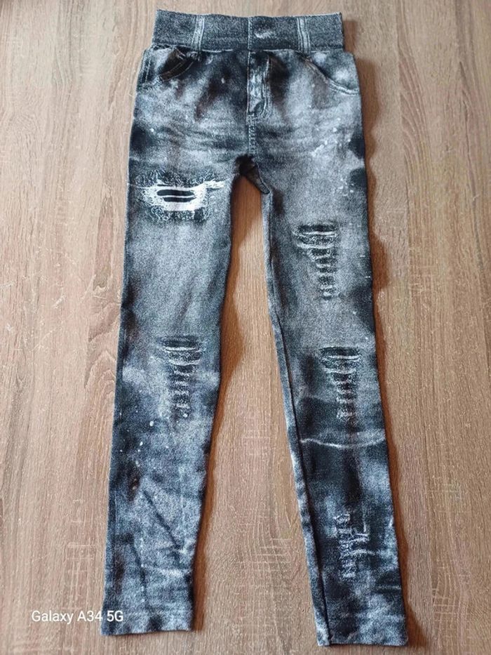 Legging imitation jean