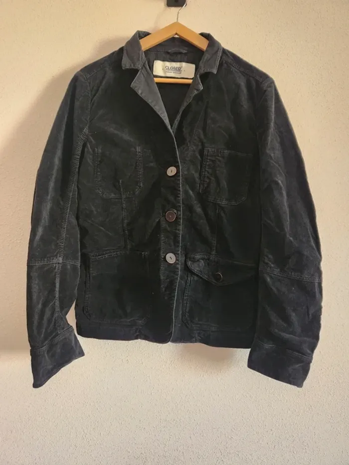 Veste blazer en velours noire taille L Closed - photo numéro 2