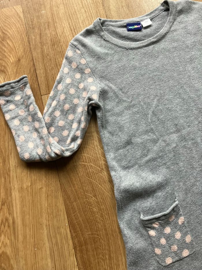 Robe rose et gris fille 5 ans - photo numéro 4