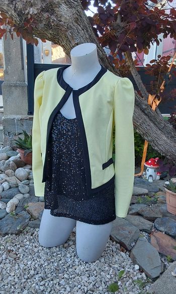 Veste blazer vintage jaune T 36