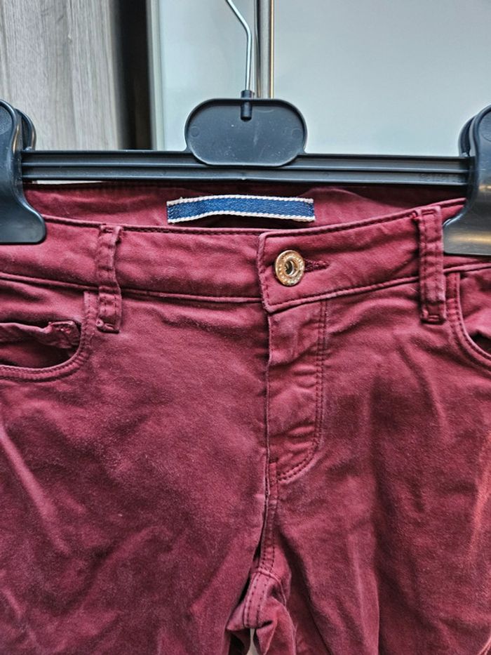 Pantalon bordeaux Massimo Dutti taille 36 - photo numéro 2