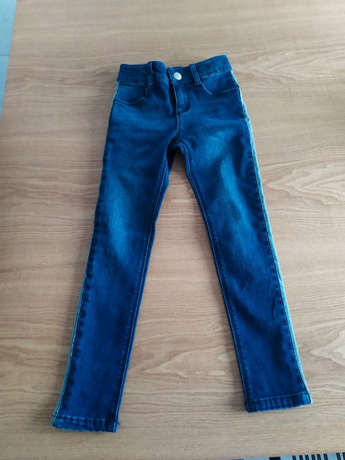 Jean slim fille bleu taille 6 ans IKKS