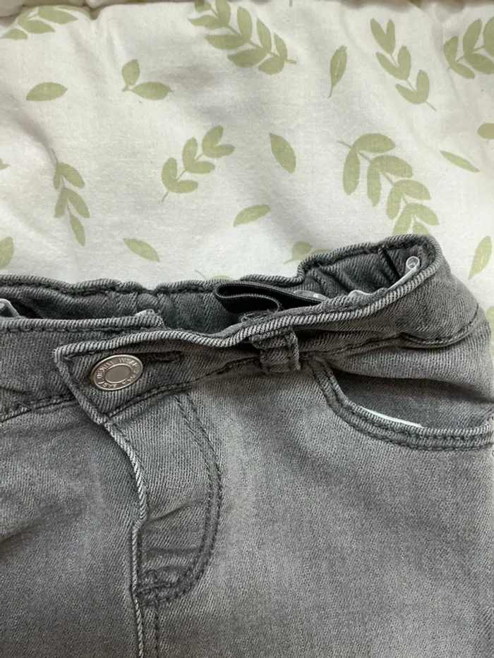jean gris slim zara 2/3 ans taille réglable - photo numéro 4