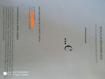 Carte cadeau My beauty factory de 24€