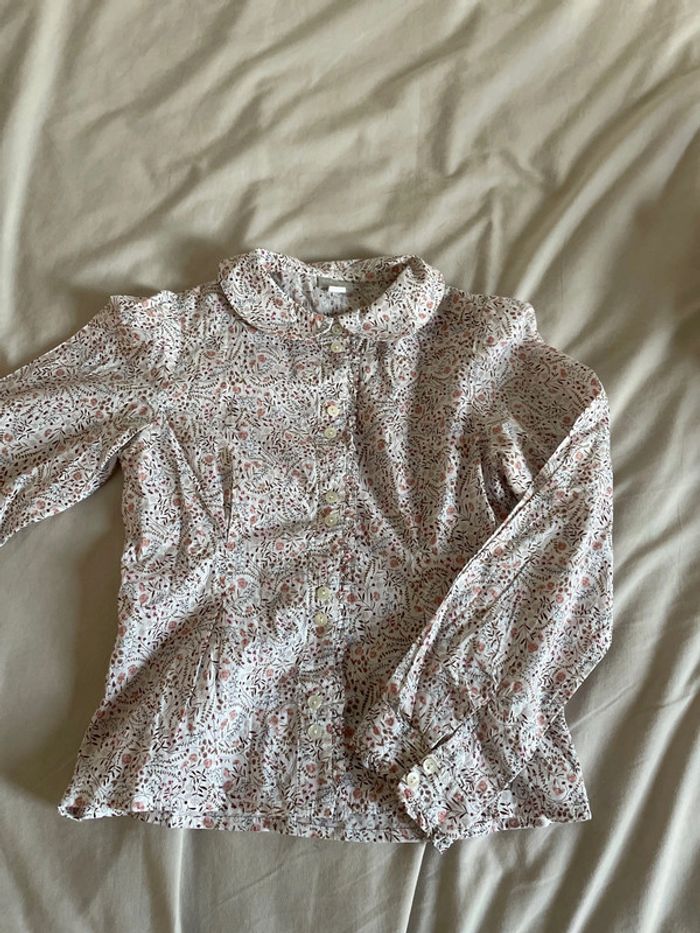 Chemise cyrillus fleurs 10 ans