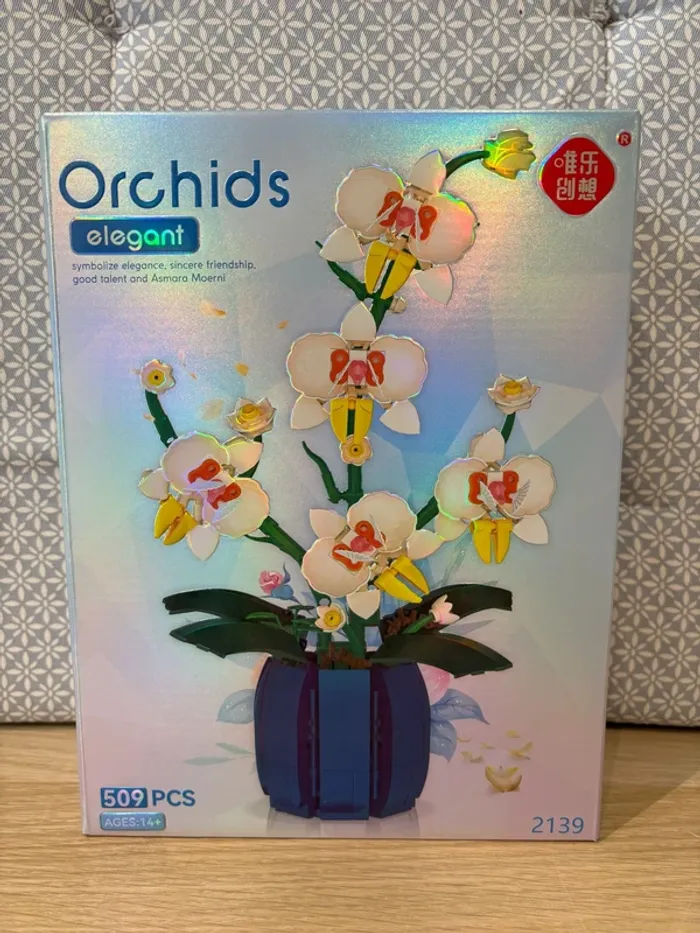 Jeu de Construction Fleur Décorative "Orchidée" 509 Pièces