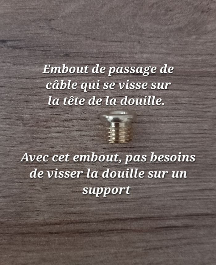 Douille B22 ancienne en laiton et céramique / bague Abat-jour. - photo numéro 8