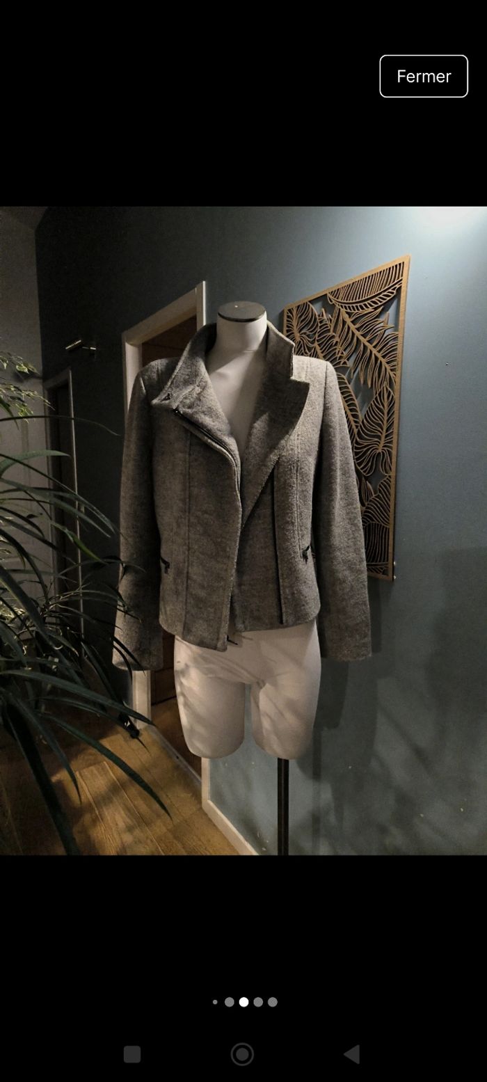 Blouson gris chiné. Marque Gap. Taille S - photo numéro 2