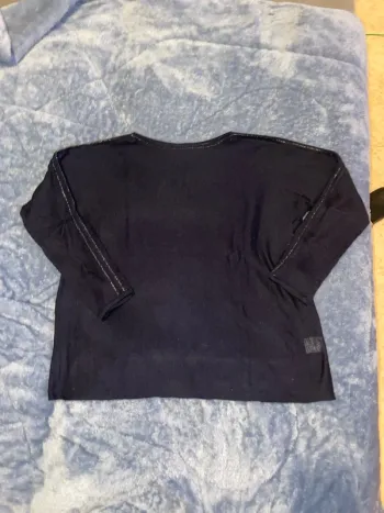 Pull fin bleu foncé