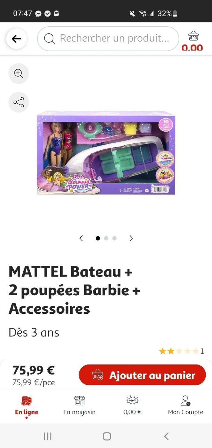Barbie Mermaid Power 2 Poupées + Bateau Coffret Neuf. - photo numéro 2