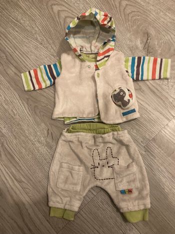 Ensemble 3 pièces sucre d’orge taille 1Mois