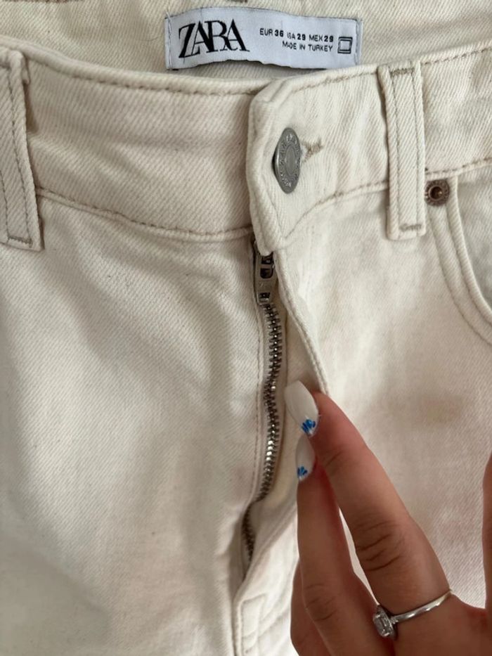 Jean crème zara taille 36 - photo numéro 3