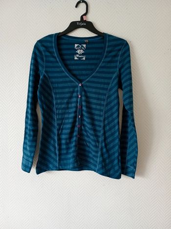 Gilet bleu rayé