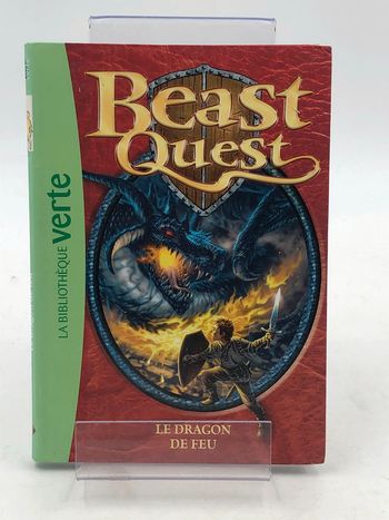 Livre bibliothèque verte Beast Quest le dragon de feu