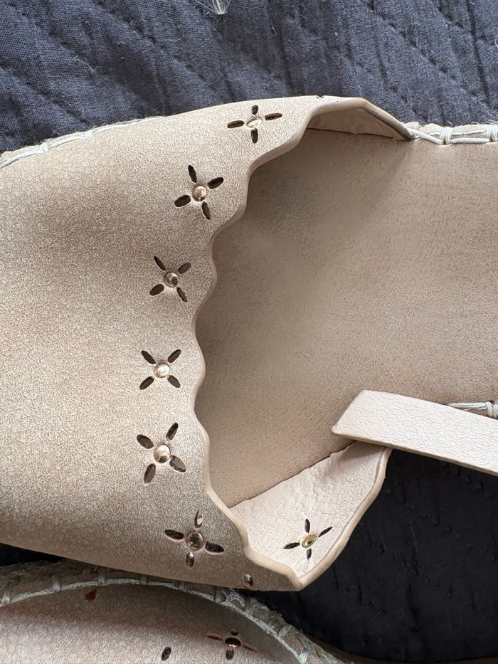 Sandales compensées beige - photo numéro 3