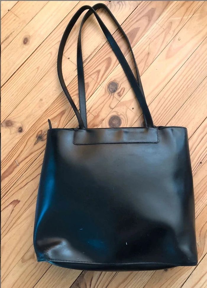 🔆 Chic et TBE sac Lamarthe noir cuir L30 x H26,5 cm et 58 cm avec lanière P 9 cm - photo numéro 3