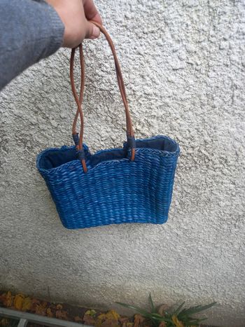 Sac panier bleu