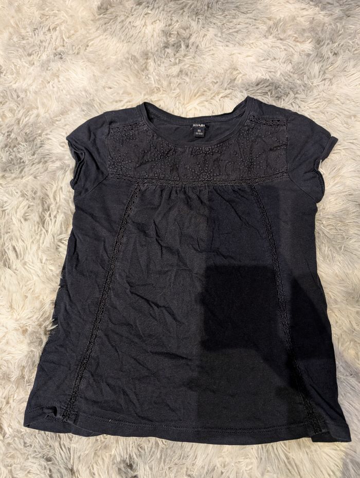 T-shirt marine broderie 8 ans