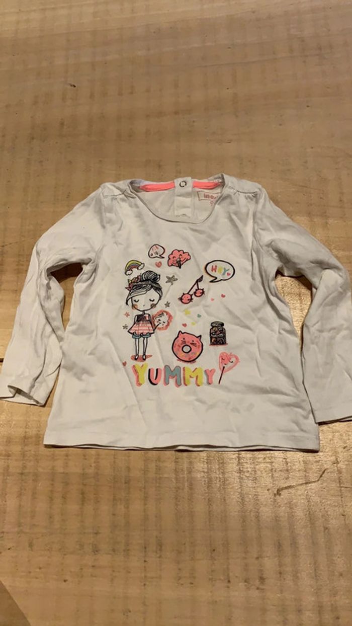 Tee shirt manche longue in extenso 36 mois