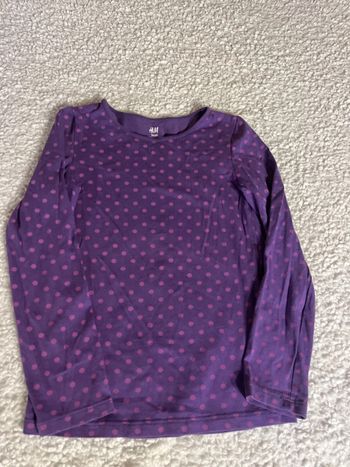 TEE shirt à pois violet H&M