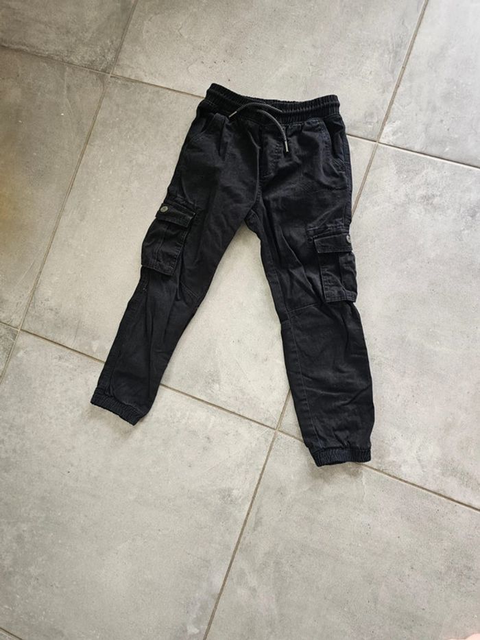 Pantalon type cargo noir calliope 7/8 ans garçon - photo numéro 4