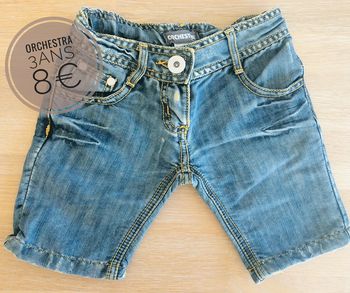 Short en jeans Orchestra en 3ans
