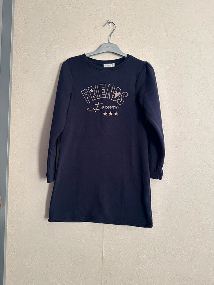 Robe marine manches longues molletonné imprimée fille 12 ans Orchestra