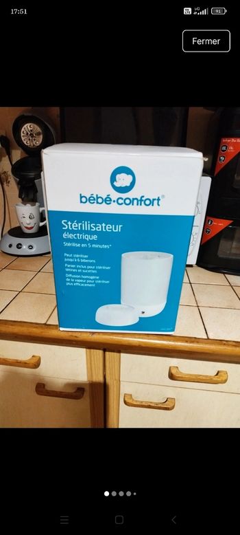 Stérilisateur biberon bébé confort