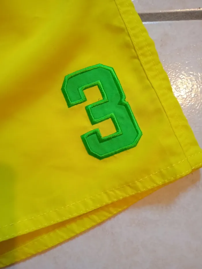 Short de bain jaune fluo Ccnt Taille M avec cordon - photo numéro 3