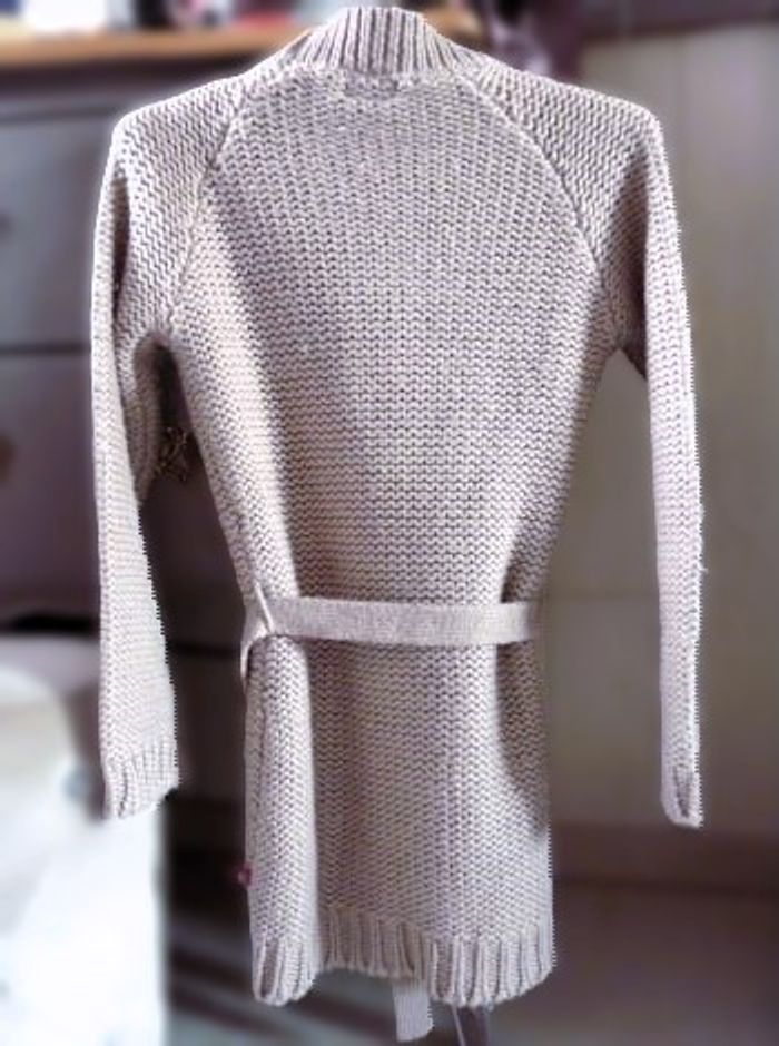 Gilet laine Fille 8 ans la compagnie des petits LCDP Long beige TBE - photo numéro 3