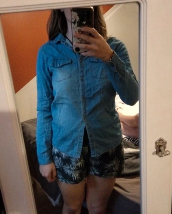 Chemise en jean Kiabi - photo numéro 2