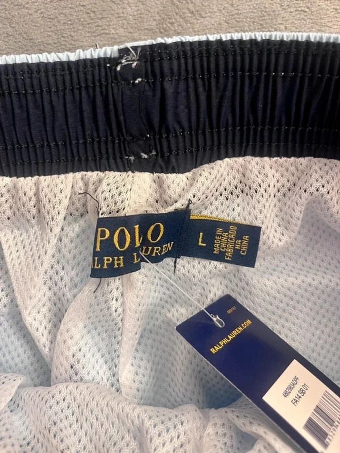 Swim Short Ralph Lauren Sky Blue Logo Embroidered Navy Blue – Taille L - photo numéro 4