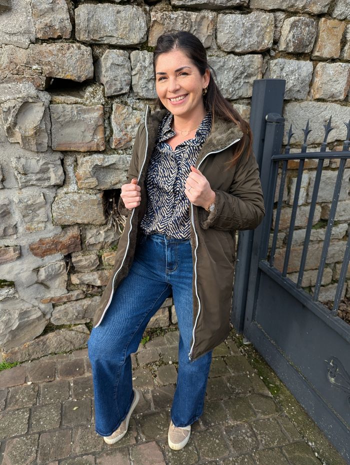 Parka fourrée réversible Helsinki kaki
Taille S