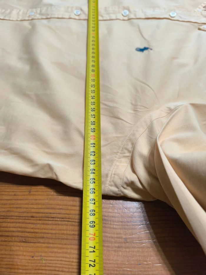 Chemise manches longues - Ralph Lauren - Classic Fit - Logo brodé marine - Jaune - Taille XL - photo numéro 14