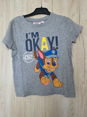 TEE-SHIRT PAW PATROL NICKELEDEON GRIS TAILLE 4ANS