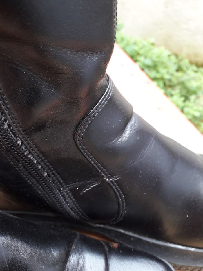 Bottes cuir PU marron - photo numéro 3