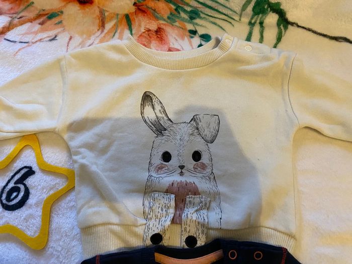 Lot de 3 pull sweats bébé 6 mois - photo numéro 4